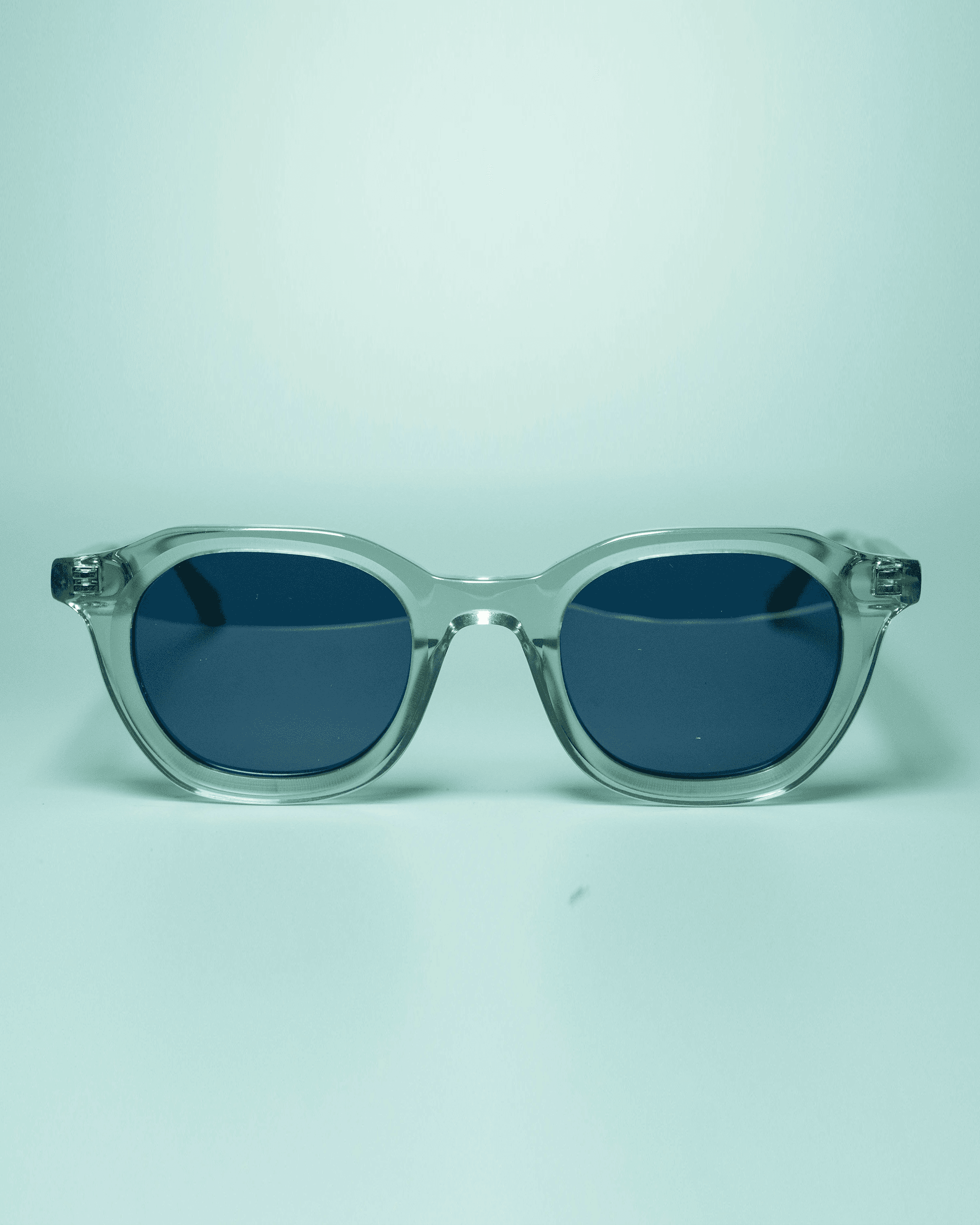 Lumen – Unisex Clear Round Acetate Sunglasses | Aureto