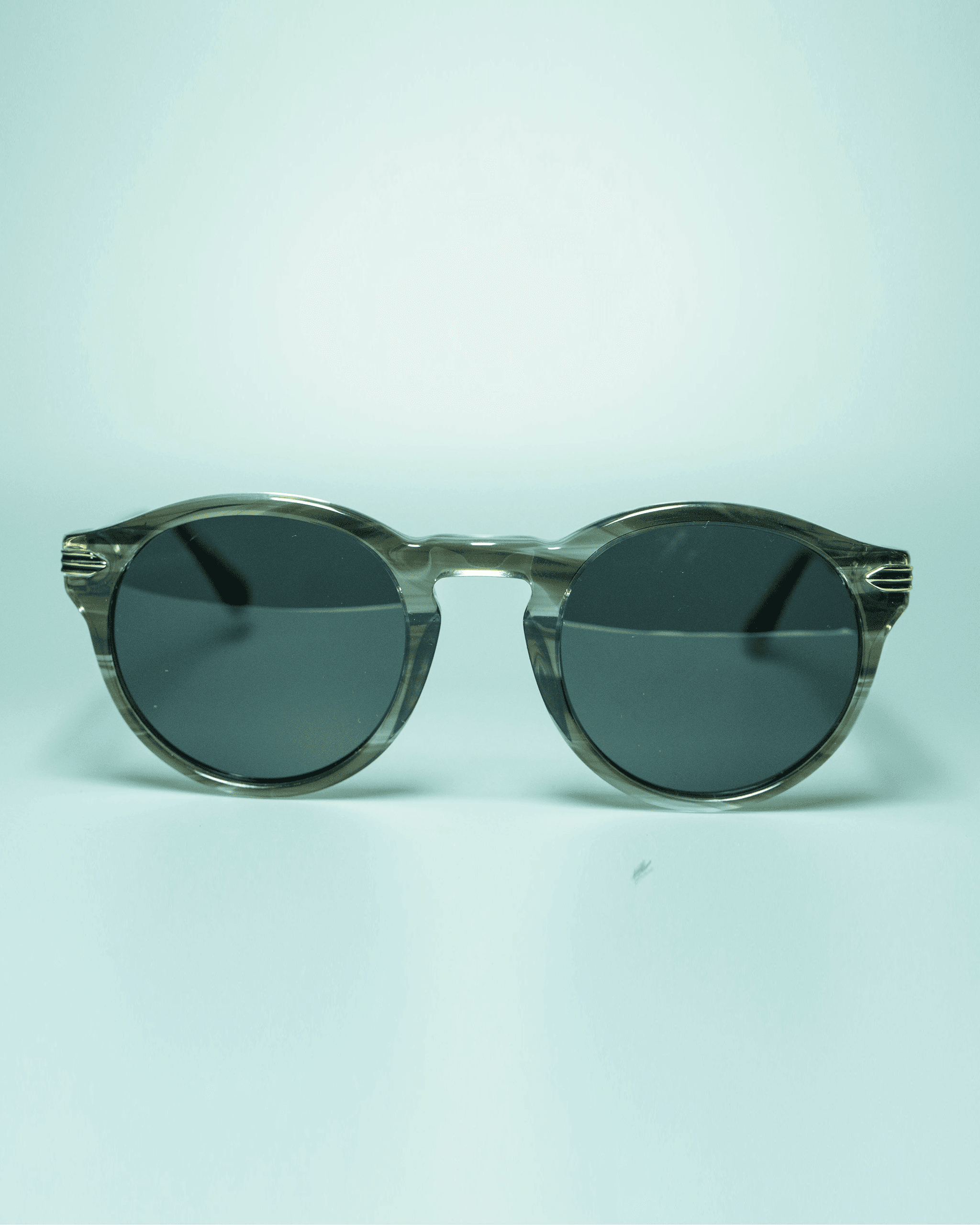 Apex – Round Grey Acetate Sunglasses | Aureto