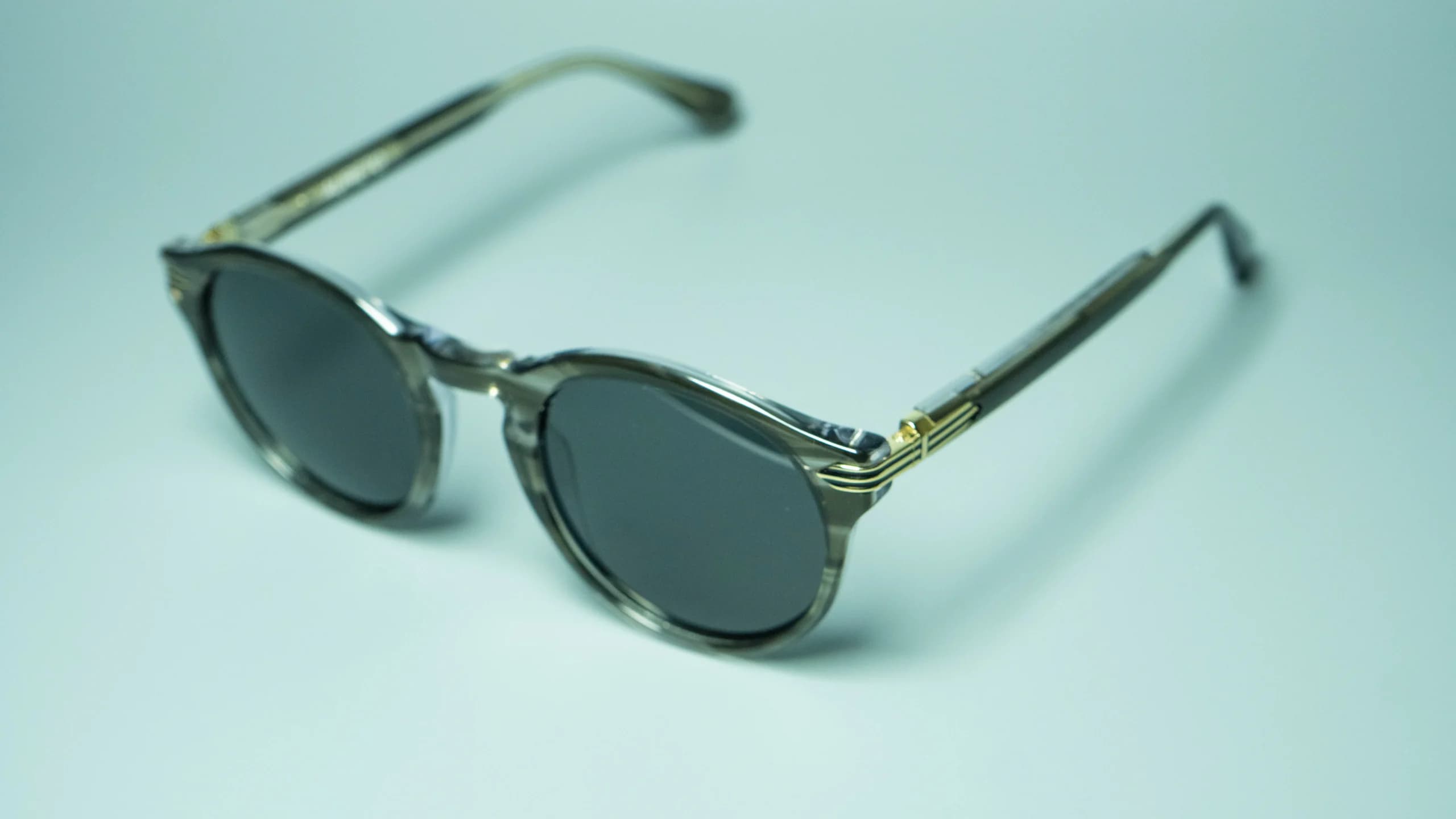 Silvan – Round Grey Acetate Sunglasses | Aureto view 5